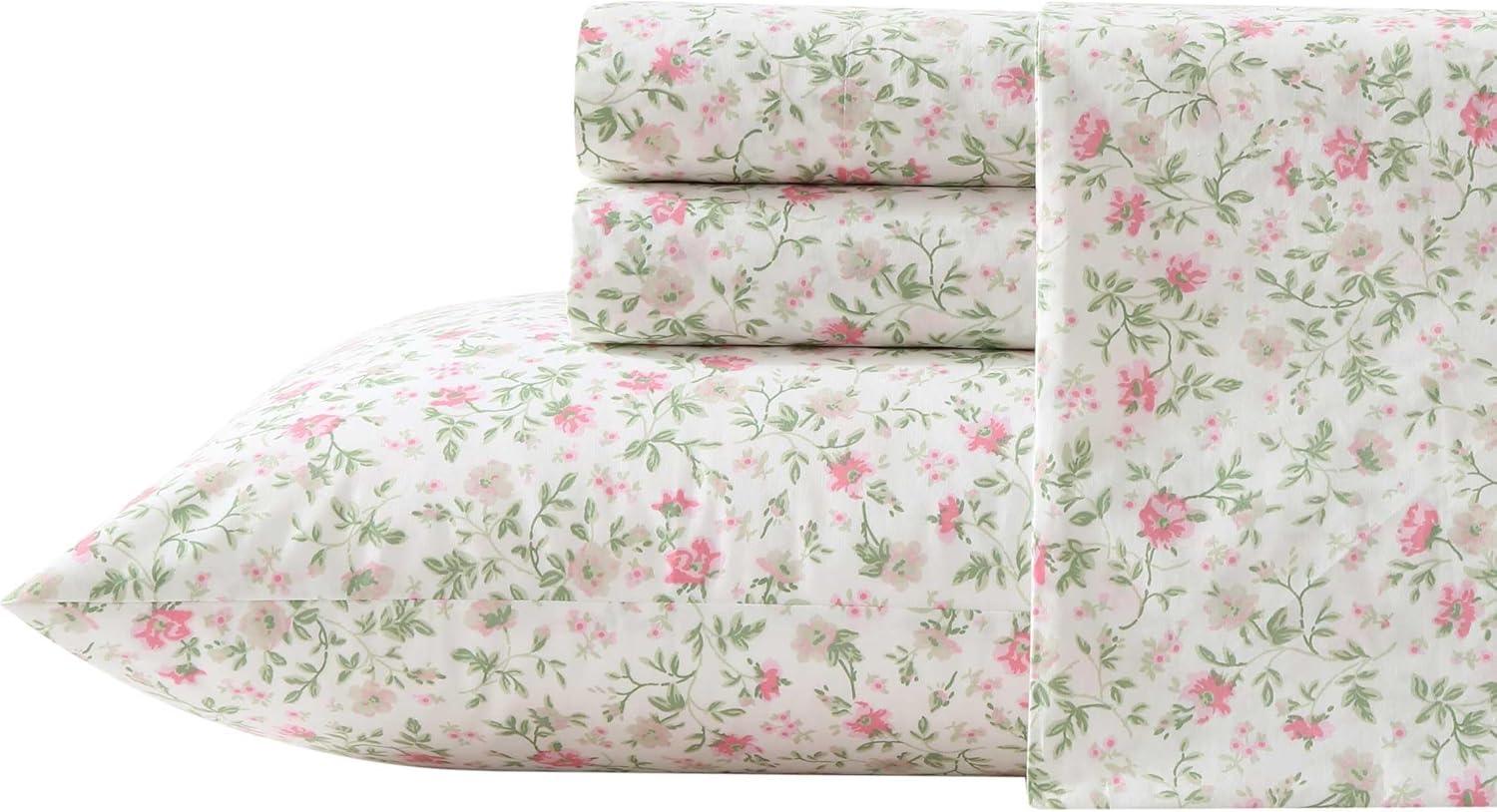Laura Ashley Printed Cotton Percale Sheet Set