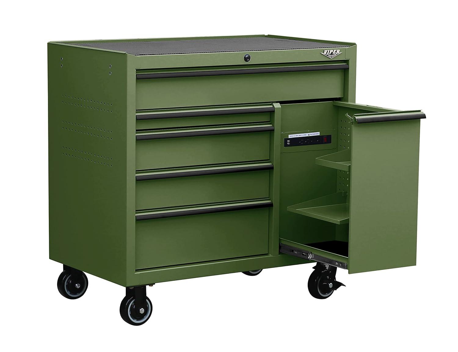 Viper Tool Storage 41.5'' W 6 -Drawer Steel Bottom Rollaway Chest with Wheels