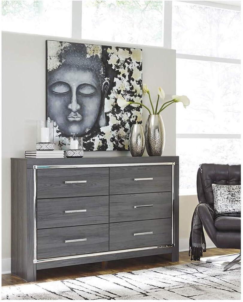 Layeska 60.5'' W 6 - Drawer Dresser with Mirror