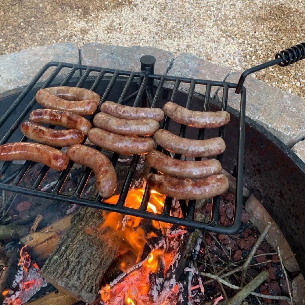 Titan Great Outdoors 24-in Steel Fire Ring with 15.5-in. x 19.5-in. Grate, Outdoor Cooking Camping