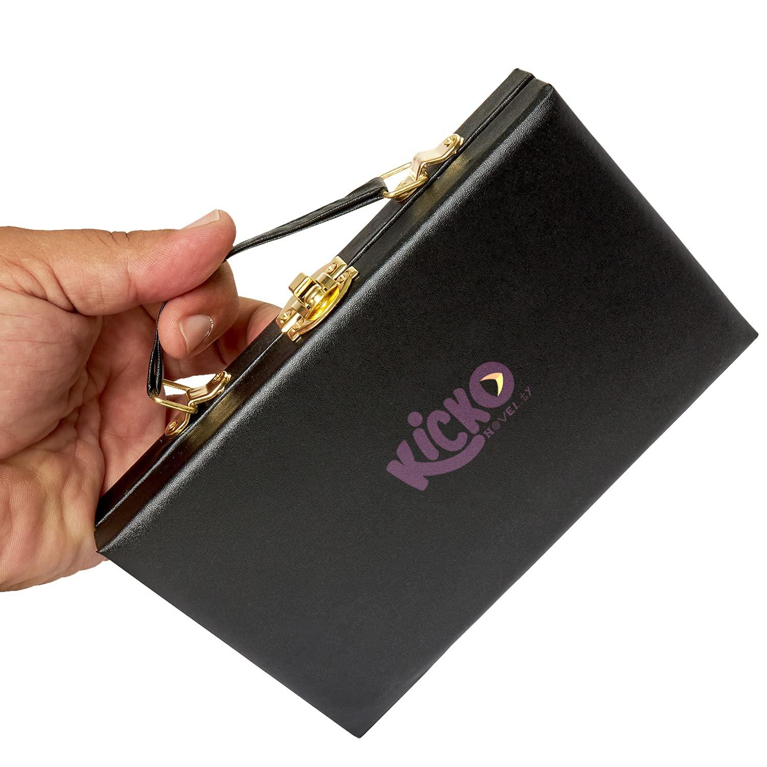 Leyeet Premium Classic Domino Set - Jumbo - Double Six - 28 Thick Pieces in Durable Wooden Vegan Leather Box for Boys, Girls, Adults, Kids Party Favors and Game Night Use - Up to 2-4 Players