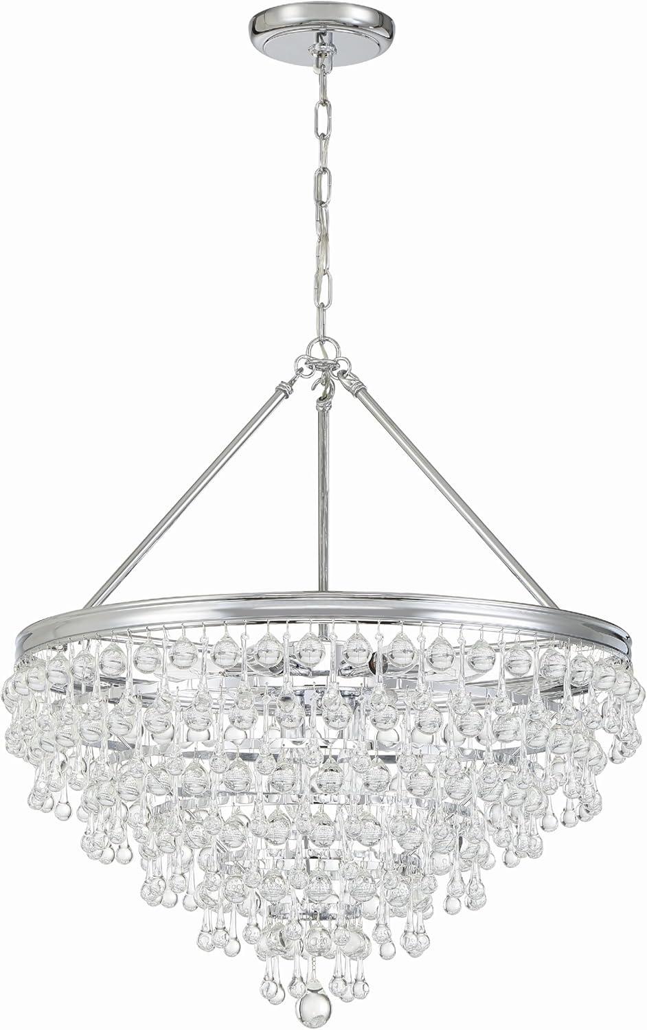 Crystorama Lighting Calypso 8 - Light Chandelier in  Polished Chrome