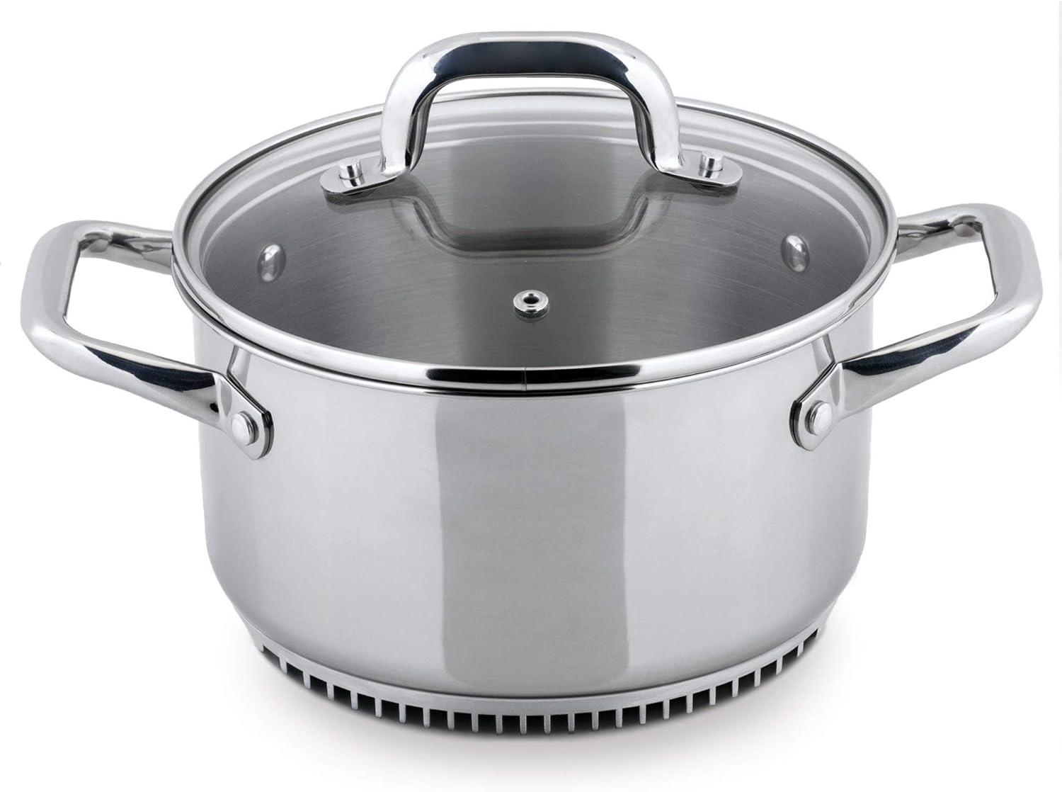 Turbo Pot 3.5 Quart Stainless Steel Dutch Oven with Lid