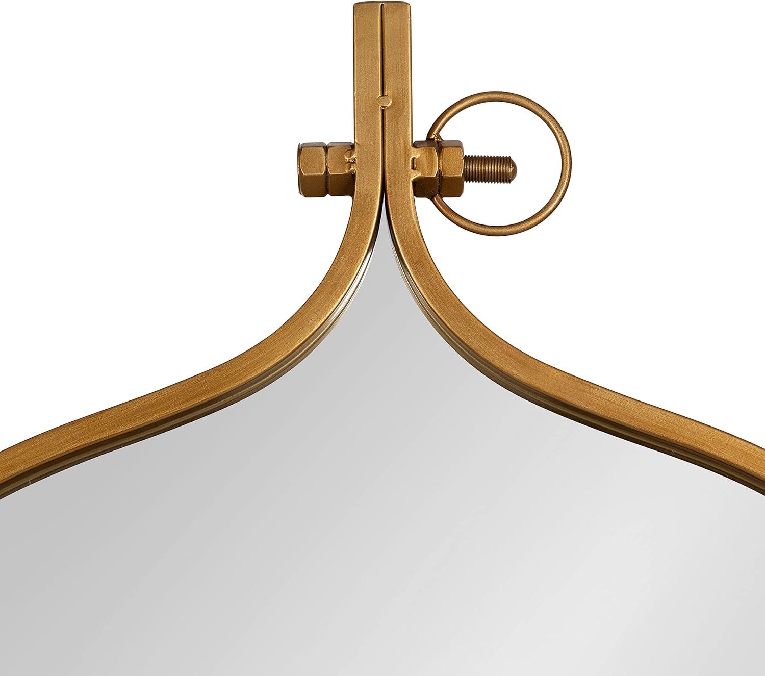 30" x 37" Yitro Metal Framed Wall Mirror Gold - Kate & Laurel All Things Decor