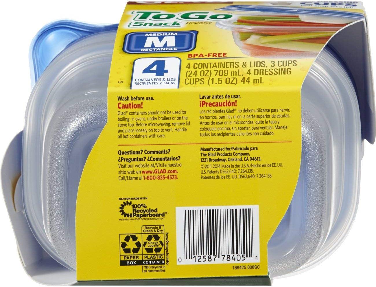 Clear BPA-Free Plastic Round Lunch Box Set