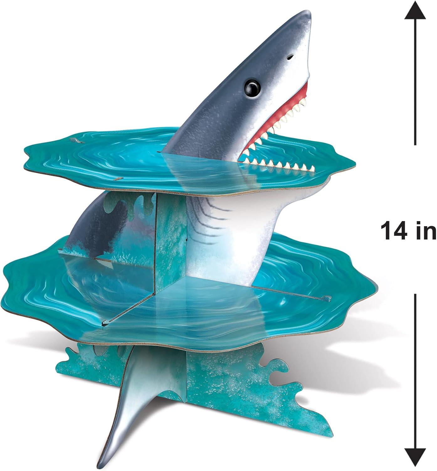 Beistle Shark Cupcake Stand, 14", (1/Pkg) Multicolored