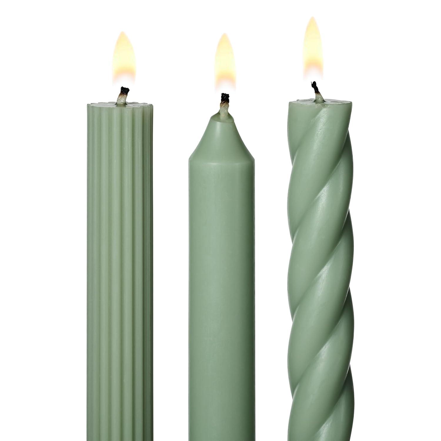 ILLUME Beautifully Done Unscented Assorted Candle Tapers 3-Pack
