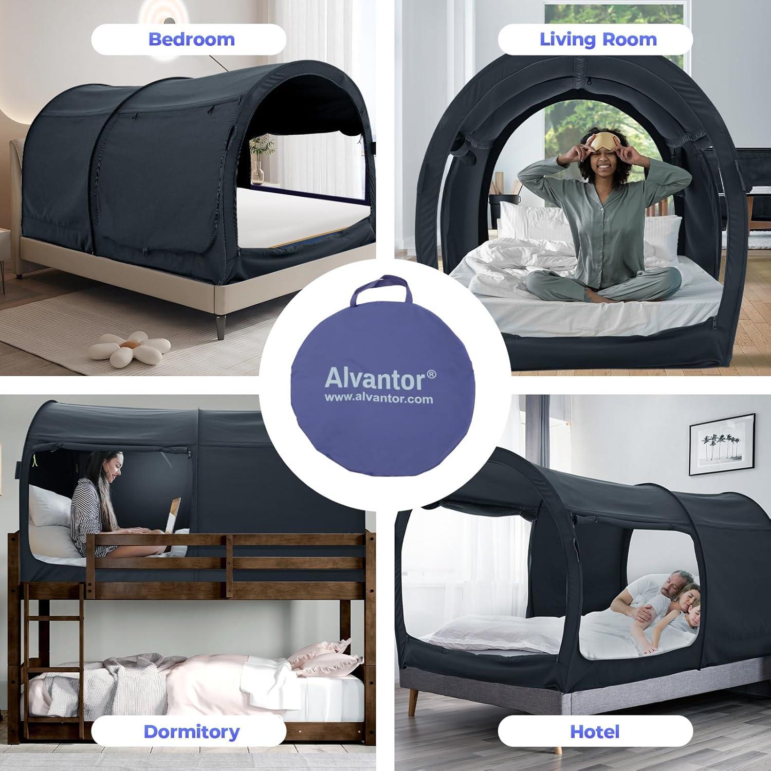 Alvantor Bed Tent Charcoal Pop Up Canopy Queen