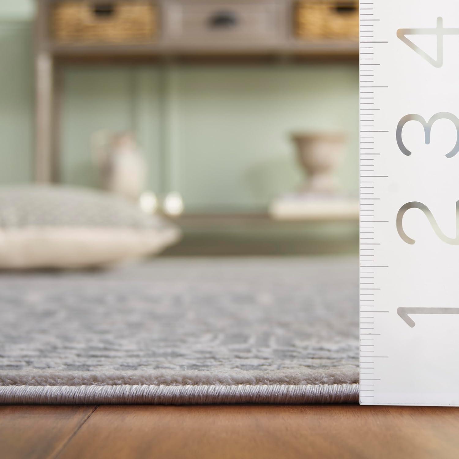 Reflection RFT670 Power Loomed Runner Rug - Light Grey/Cream - 2'3"x10' - Safavieh.