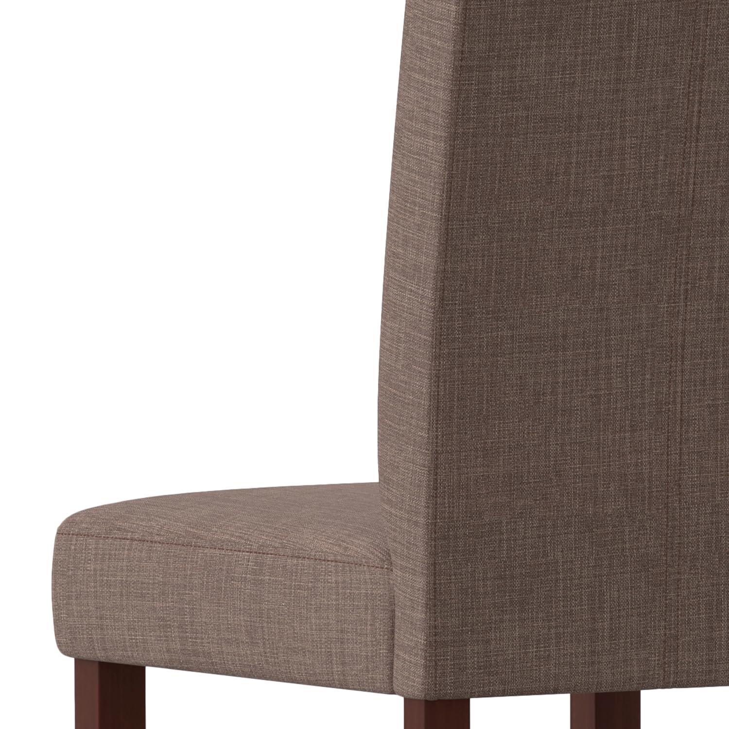Simpli Home Acadian 17.99'' H Linen Look Polyester Upholstered Parsons Chair (Set of 2)