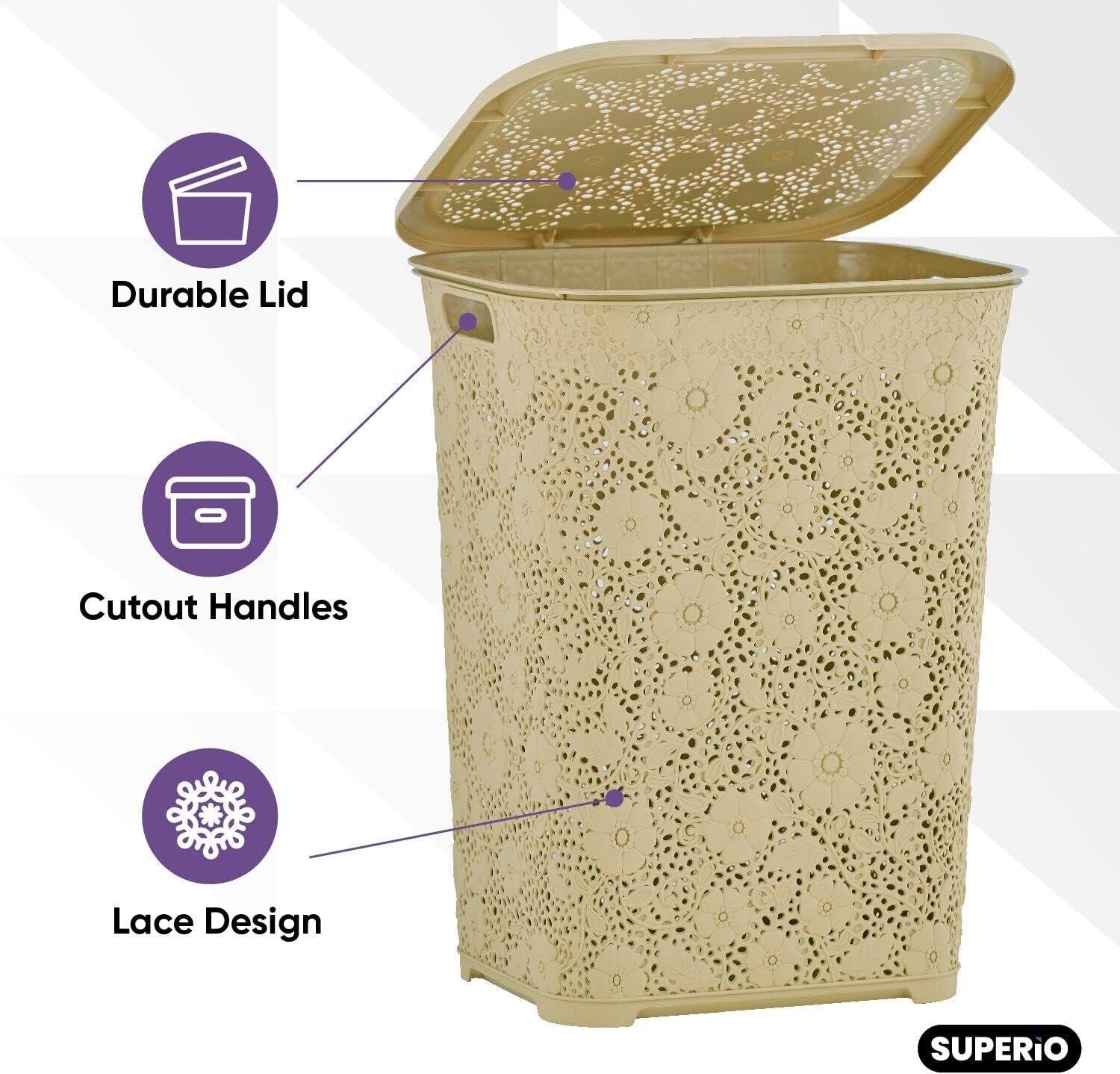 House of Hampton® Plastic Laundry Hamper with Handles