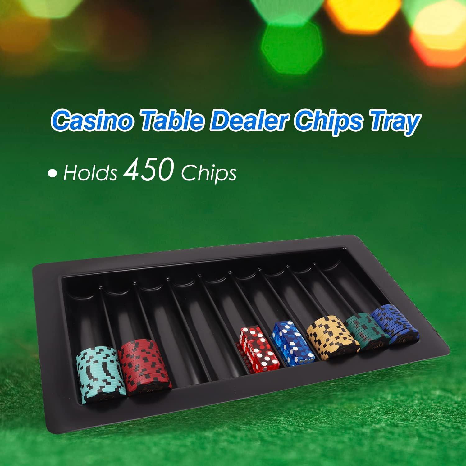 GSE Games & Sports Expert 9 Row Casino Poker Table Dealer Chip Tray