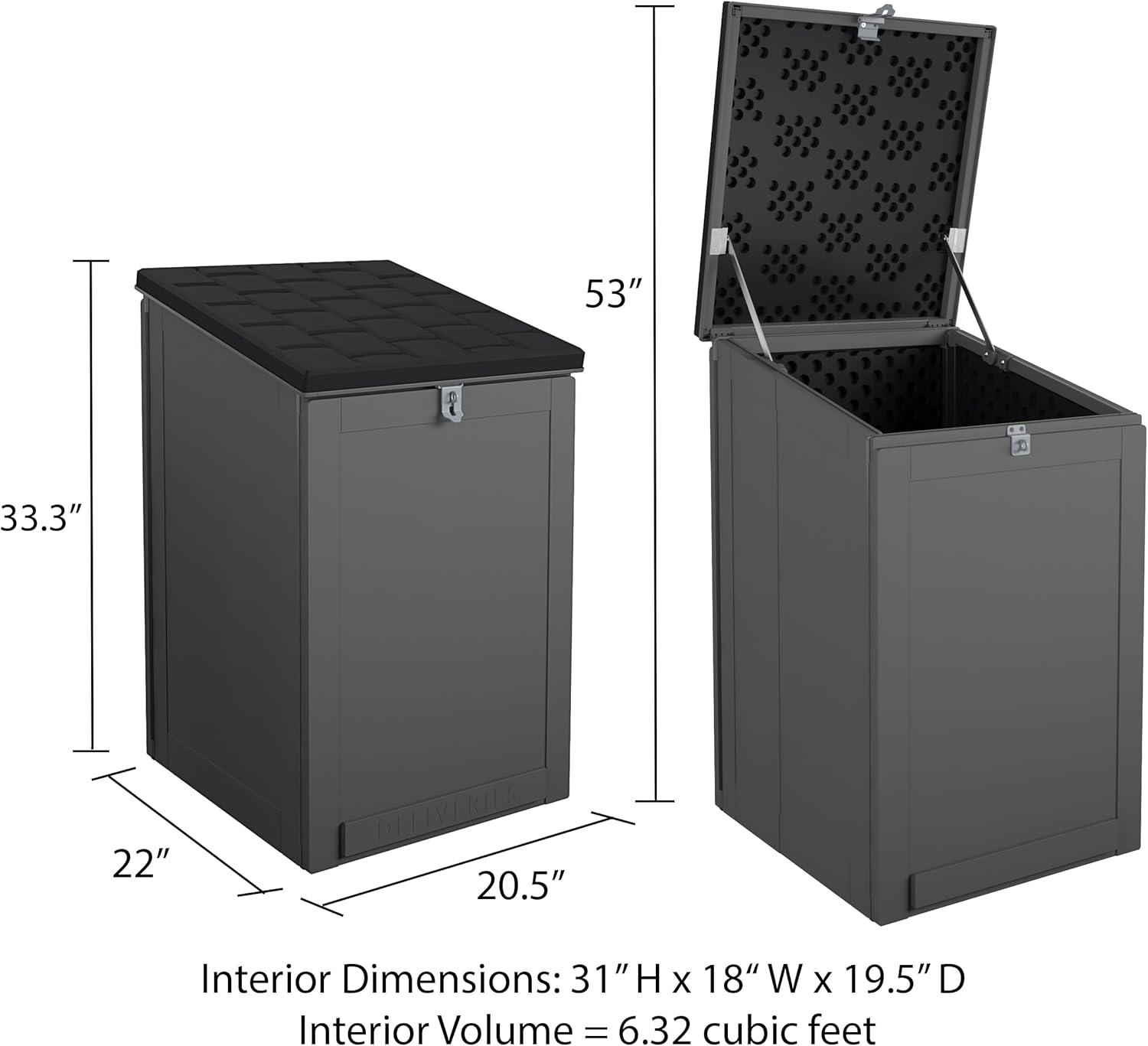 Cosco Outdoor Living BoxGuard Large Lockable Package Delivery and Storage Box 6.3 cubic ft