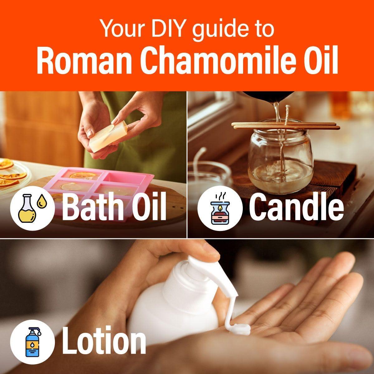 Gya Labs Roman Chamomile Essential Oil for Diffuser, Face & Skin, Roman Chamomile Oils for Aromatherapy - 0.34 fl oz