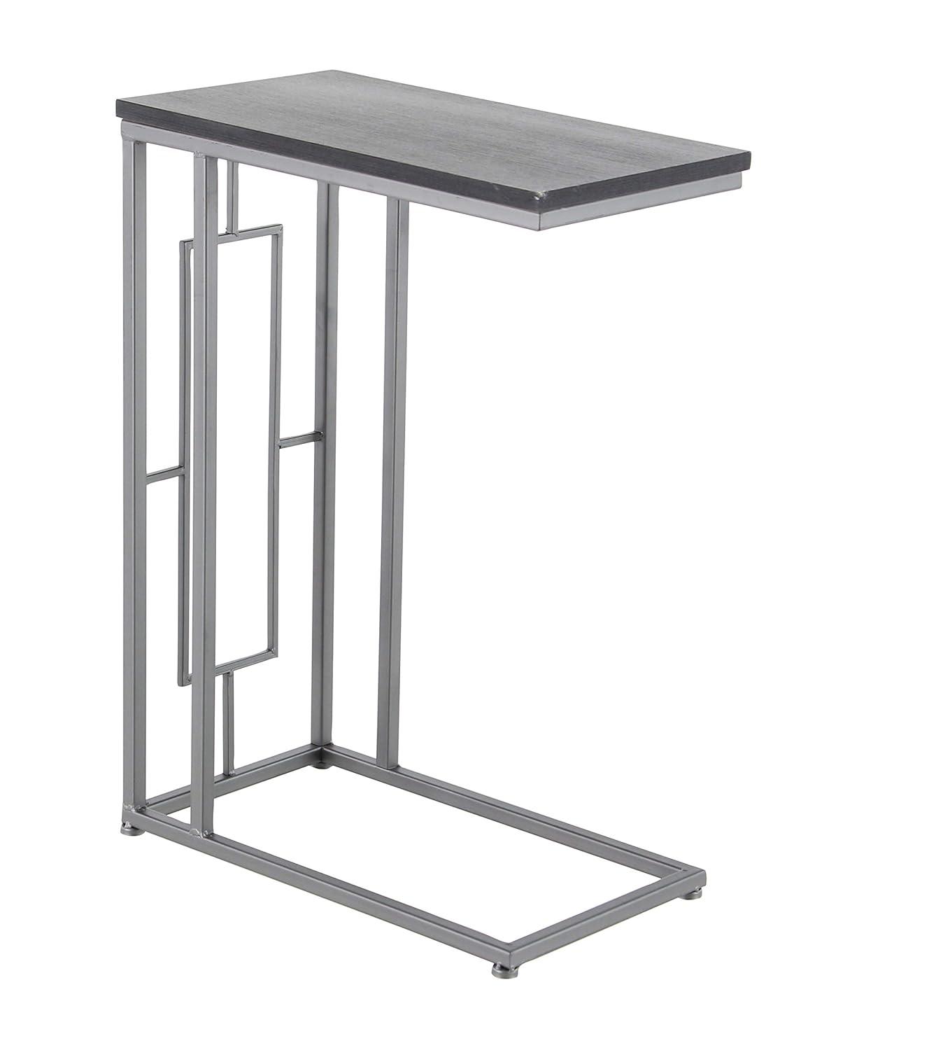 Contemporary Iron and Wood Accent Table Dark Gray - Olivia & May