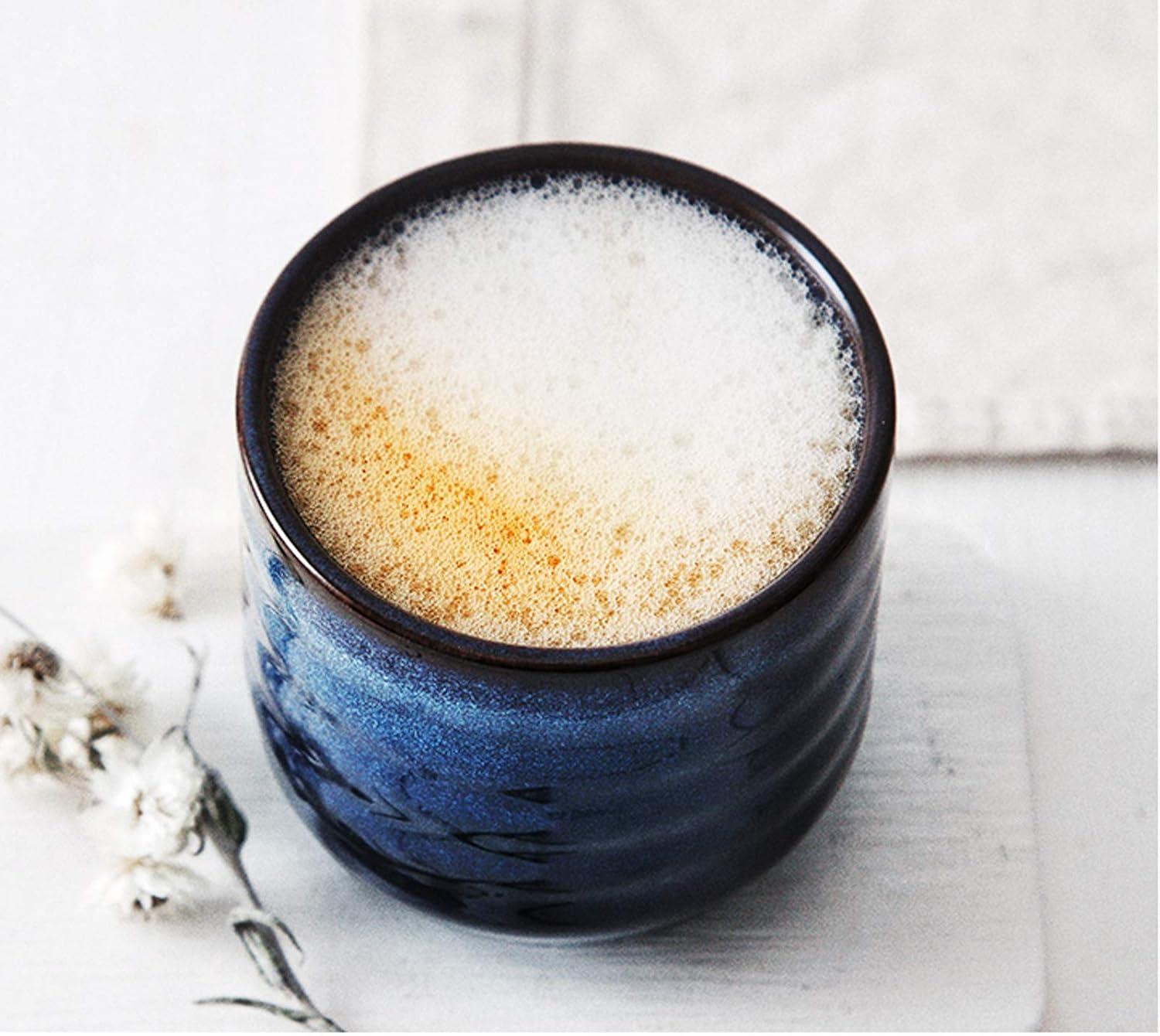 Japanese Style Ceramic Tea and Coffee Cup Set, 6.76 oz, Multicolor