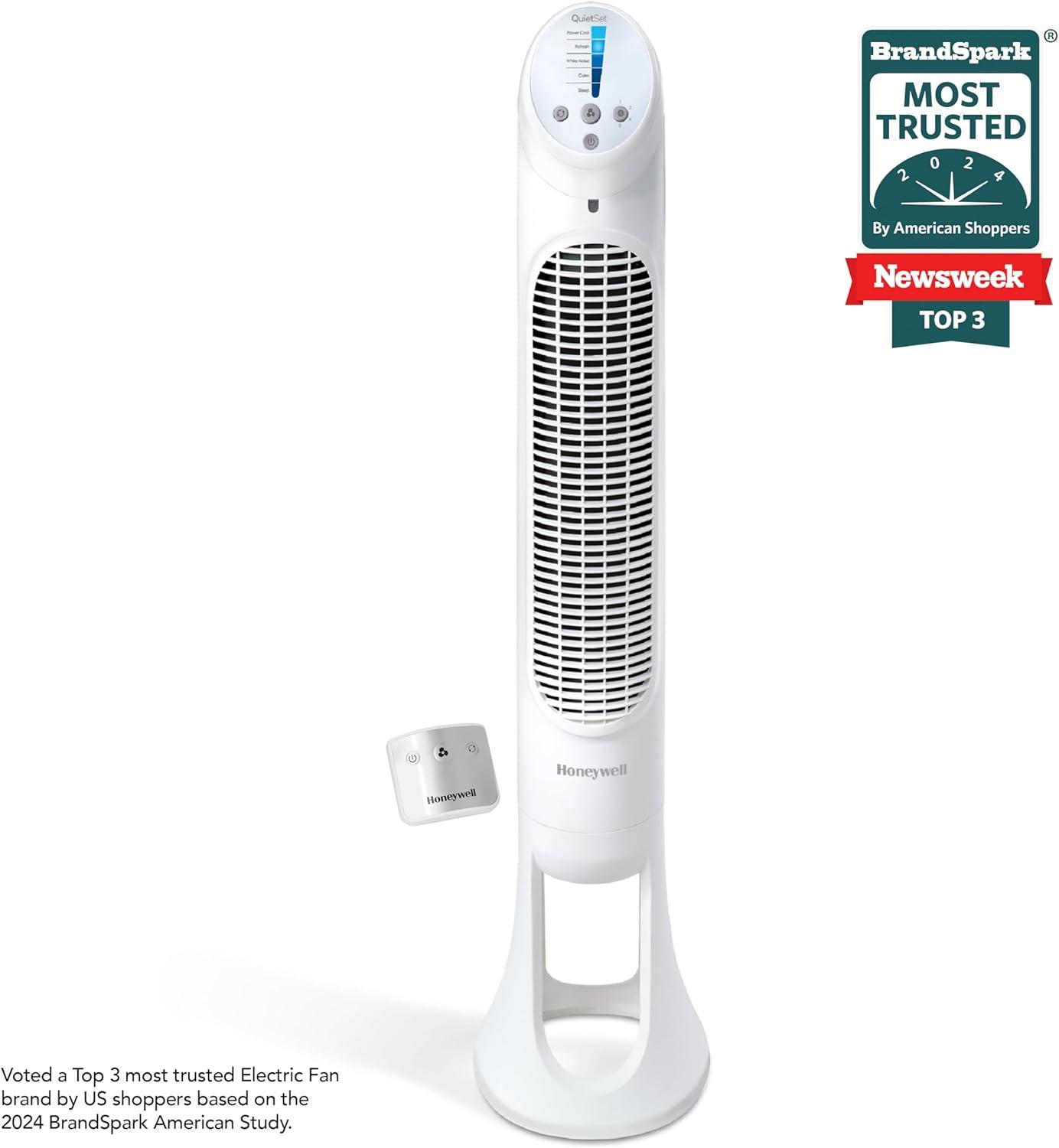 Honeywell QuietSet 5 Speed Oscillating Tower Fan White HYF260W