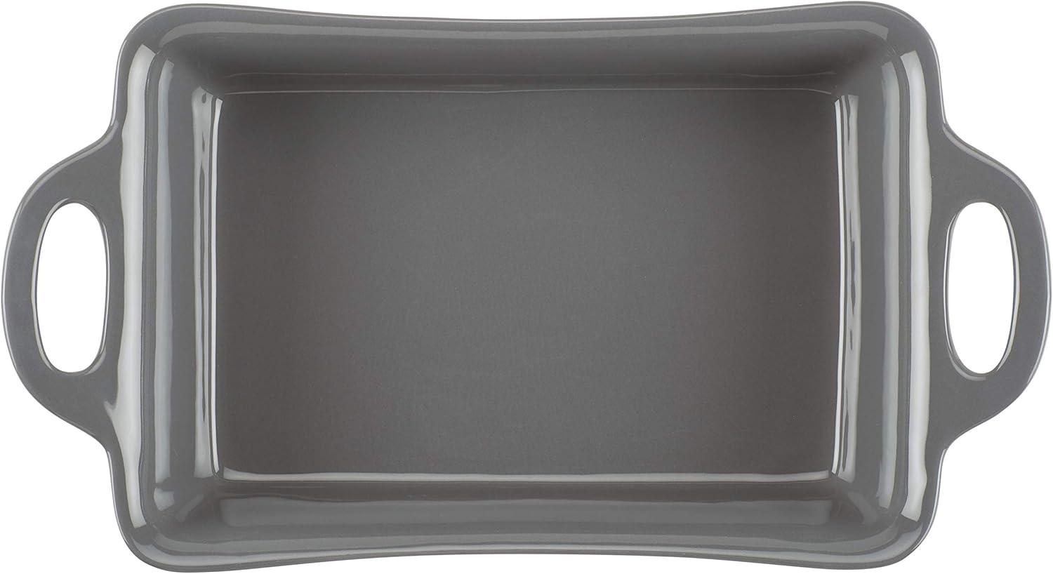 Rachael Ray Ceramics Rectangular Baker, 9-Inch by 13-Inch, Gray