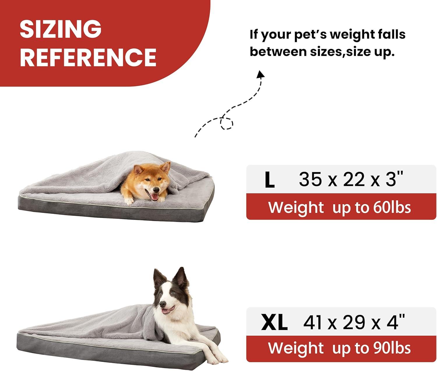 PETORREY Orthopedic Faux Leather Pet Bed