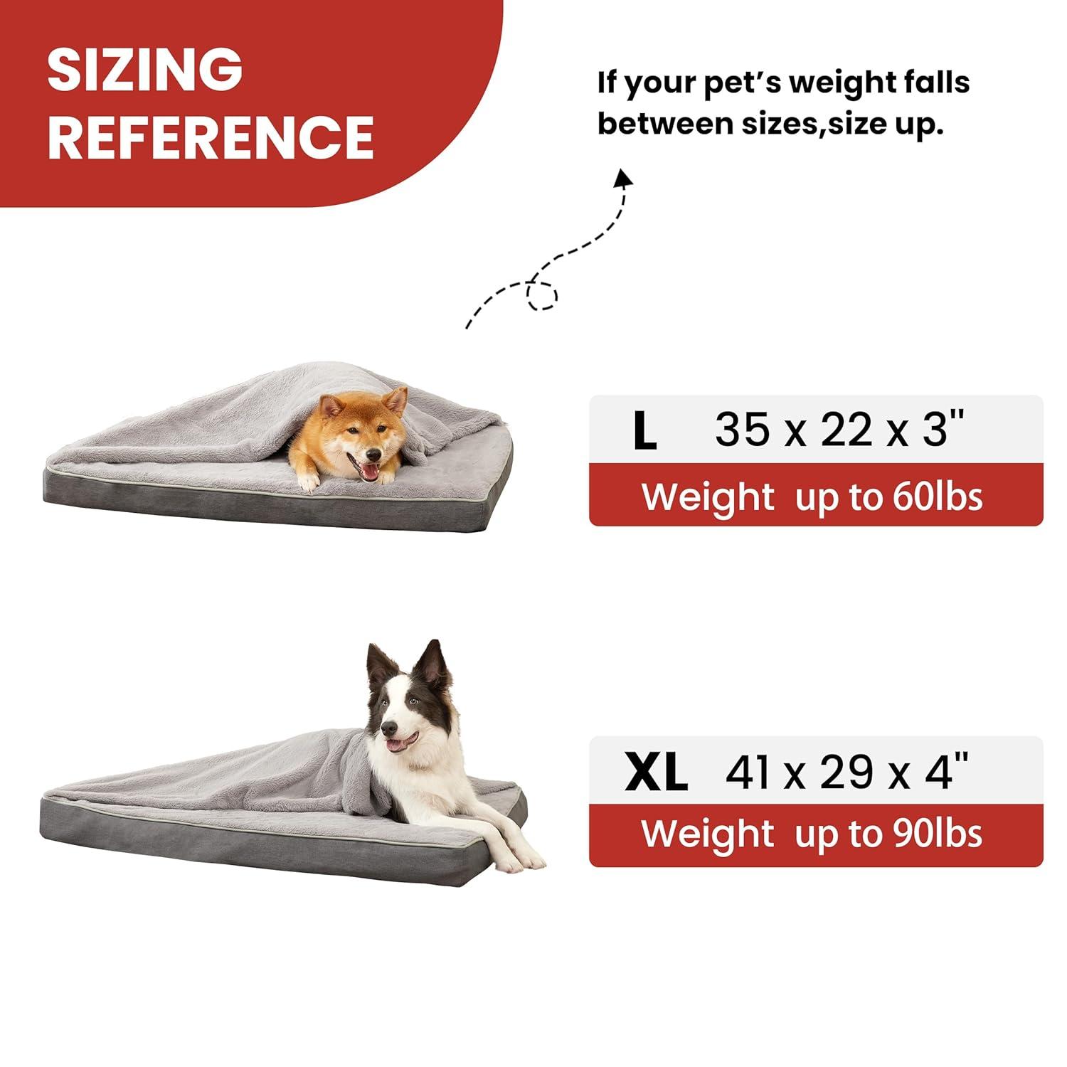 PETORREY Orthopedic Faux Leather Pet Bed