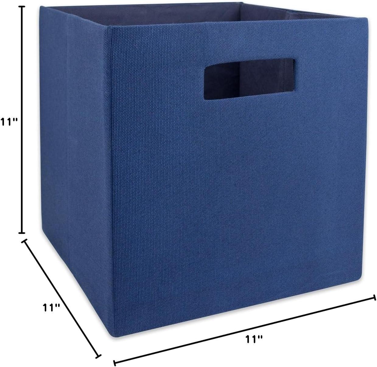 DII Polyester Cube Solid Nautical Blue Square