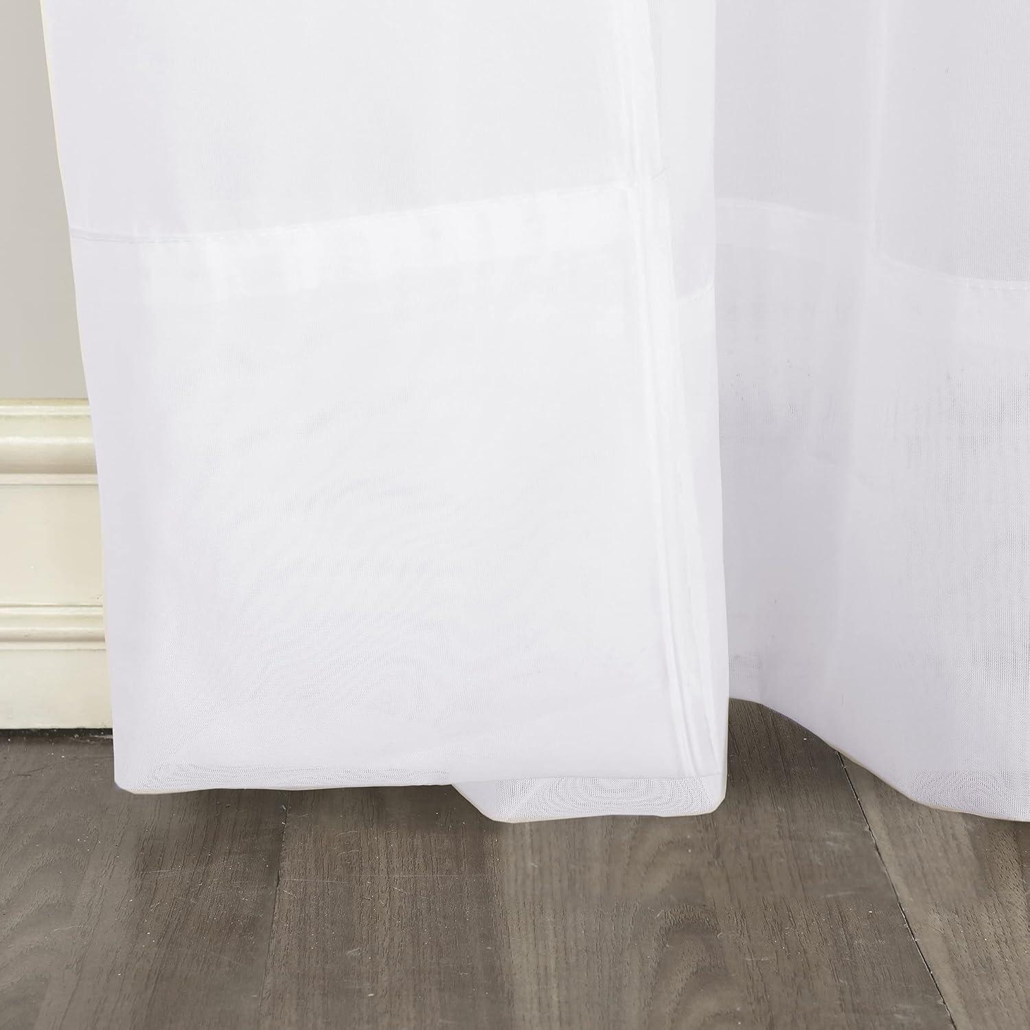 No. 918 Juliette Voile Sheer Rod Pocket Curtain Panel (Single Curtain Panel Only)