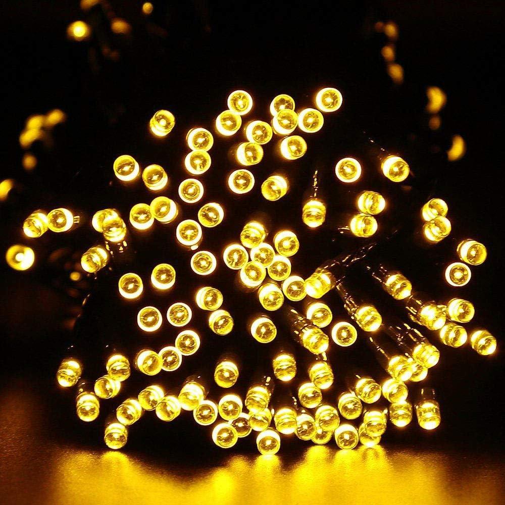 Hwkond LED Christmas Lights Solar String Lights Outdoor 72Ft 200 LED Solar Powered Christmas Lights 8 Lighting Mode Decorative Lights For Party Gardens Wedding Decoration on Clearance