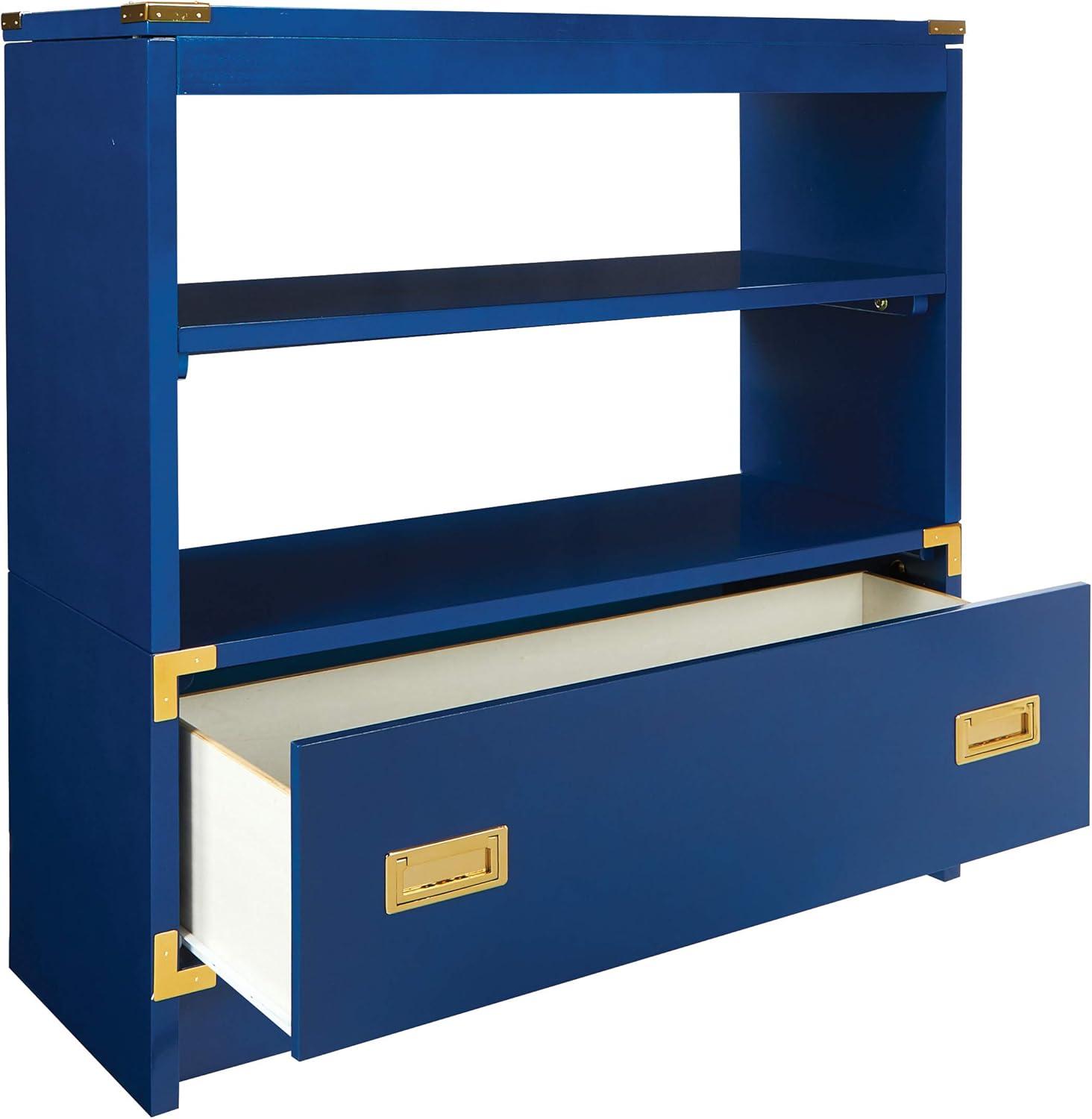 Wellington 36" Bookcase in Lapis Blue Engineered Wood