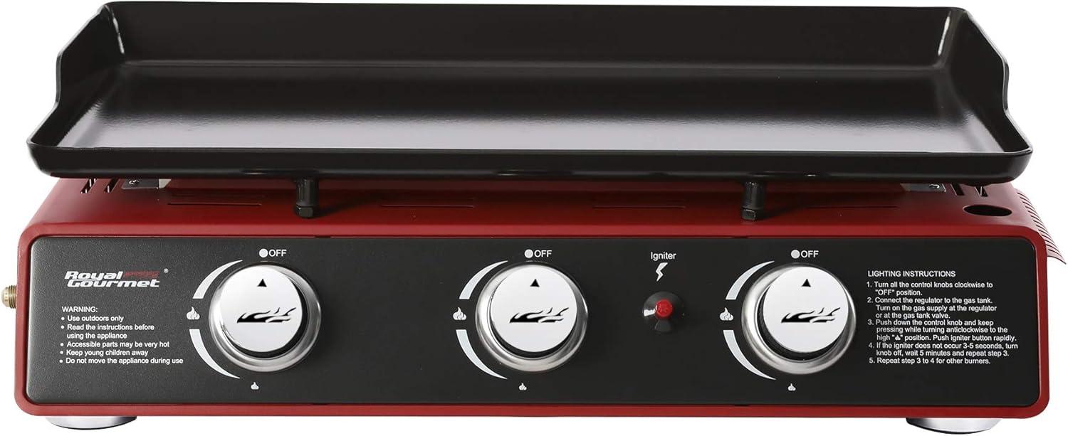 Royal Gourmet 3 - Burner Portable Liquid Propane Gas Griddle