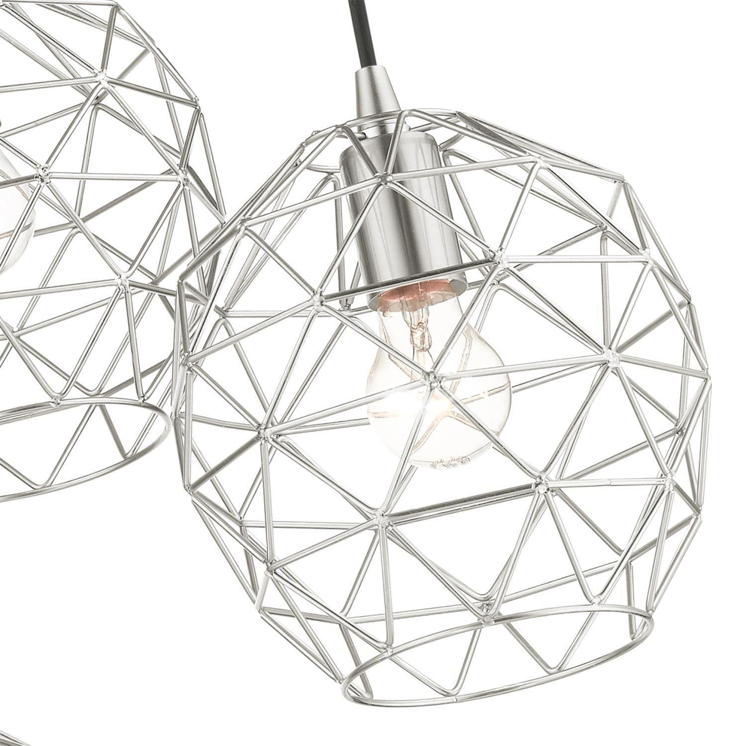 Livex Lighting Geometrix 3 - Light Pendant in  Brushed Nickel