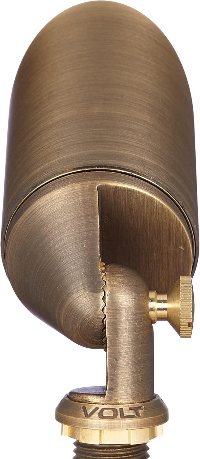 Bronze Cast Brass Adjustable Outdoor Spotlight with Warm White LED