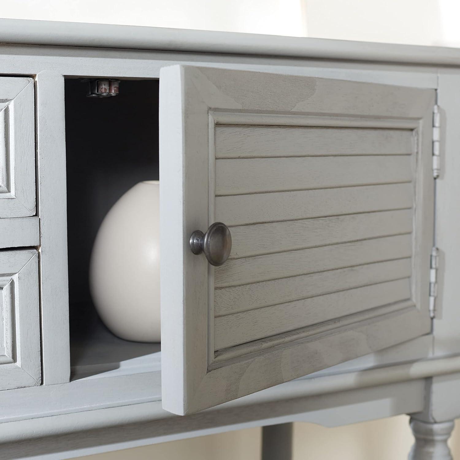 Tate 2 Drawer 2 Door Console Table - Distressed Grey - Safavieh