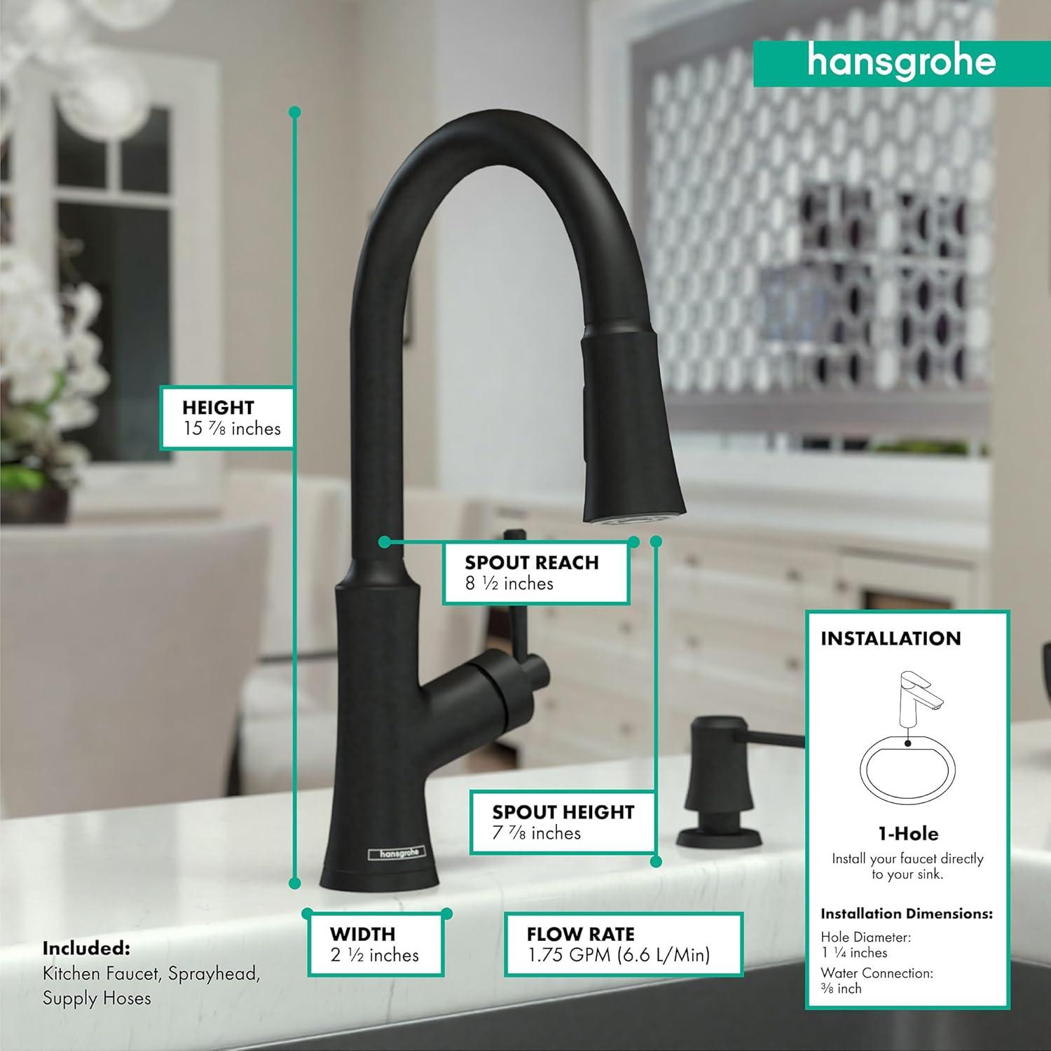 Joleena Pull Down Single Handle Kitchen Faucet