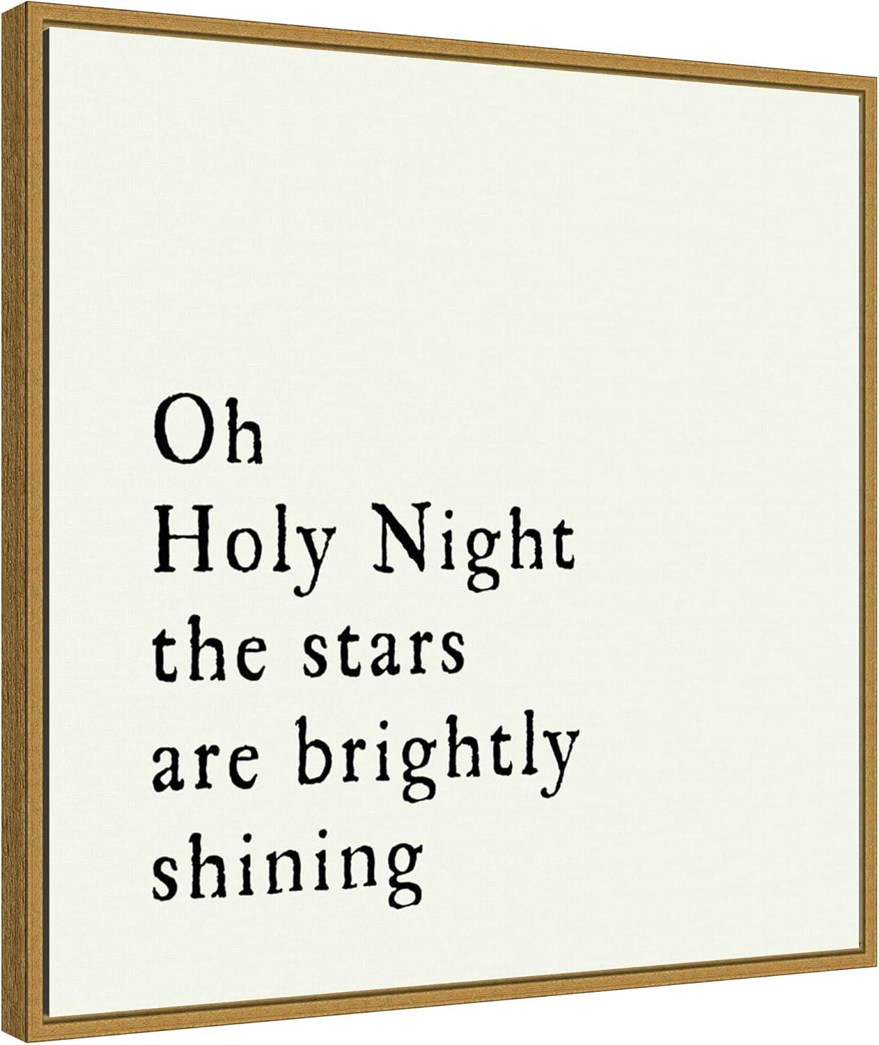 22" x 22" Oh Holy Night Framed Wall Canvas - Amanti Art