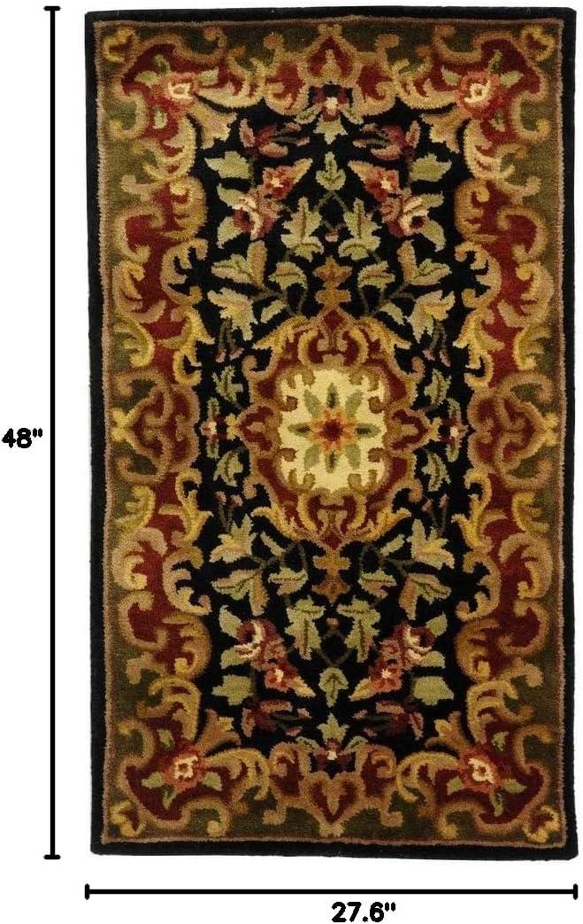 SAFAVIEH Classic Chedomir Floral Wool Area Rug, Gold/Cola, 2'3" x 4'