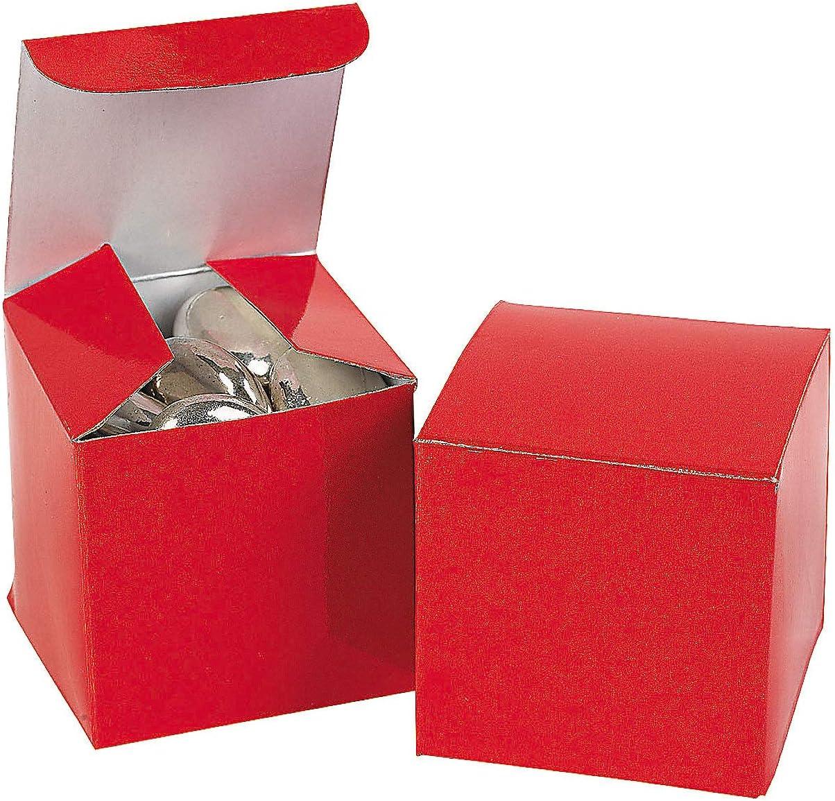 Mini Red Cardstock Gift Boxes for Party Favors