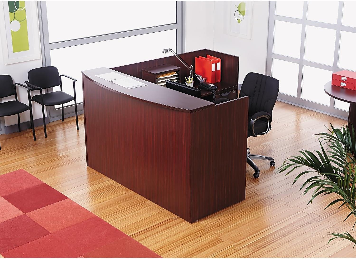 Valencia Series Rectangle Synthetic Laminate Reception Desk