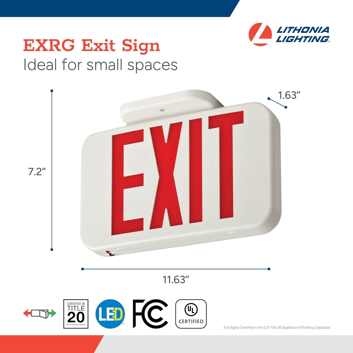 Lithonia Lighting Exrg El Contractor Select Exrg Integrated Led Exit Sign - White