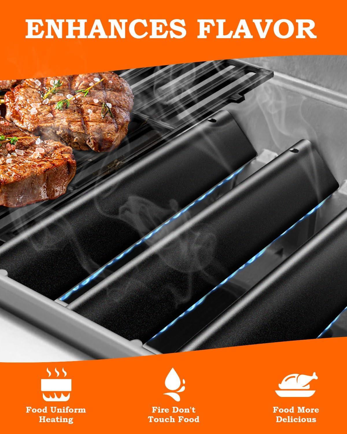 Flavorizer Bars for Weber Spirit E310 310 Grill Parts, Porcelain-Enameled Flavor Bars Replacement for Weber Spirit 300 Series Grill with UP-Front Controls 15.3 inch Set of 5