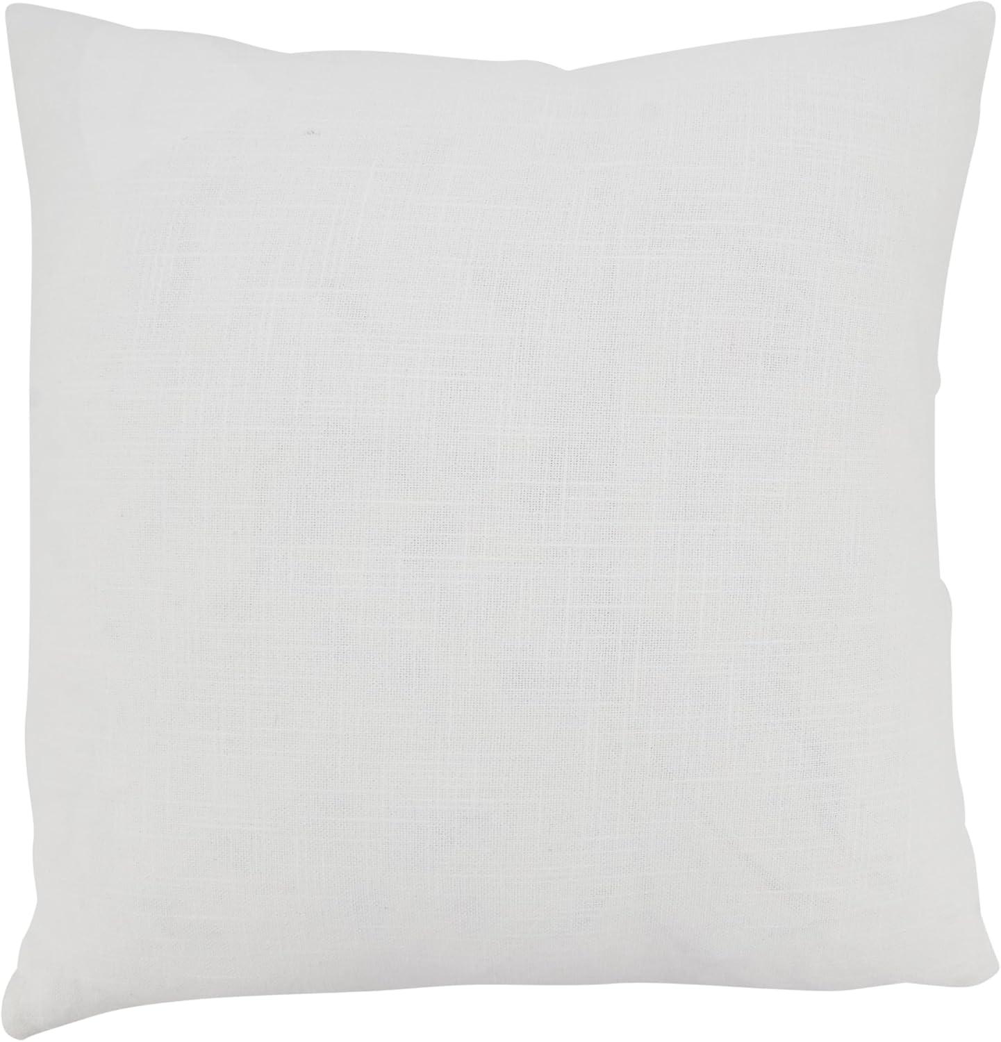 Saro Lifestyle Shoreline Serenity Scallop Design Poly Filled Throw Pillow, Off-White, 18"x18"