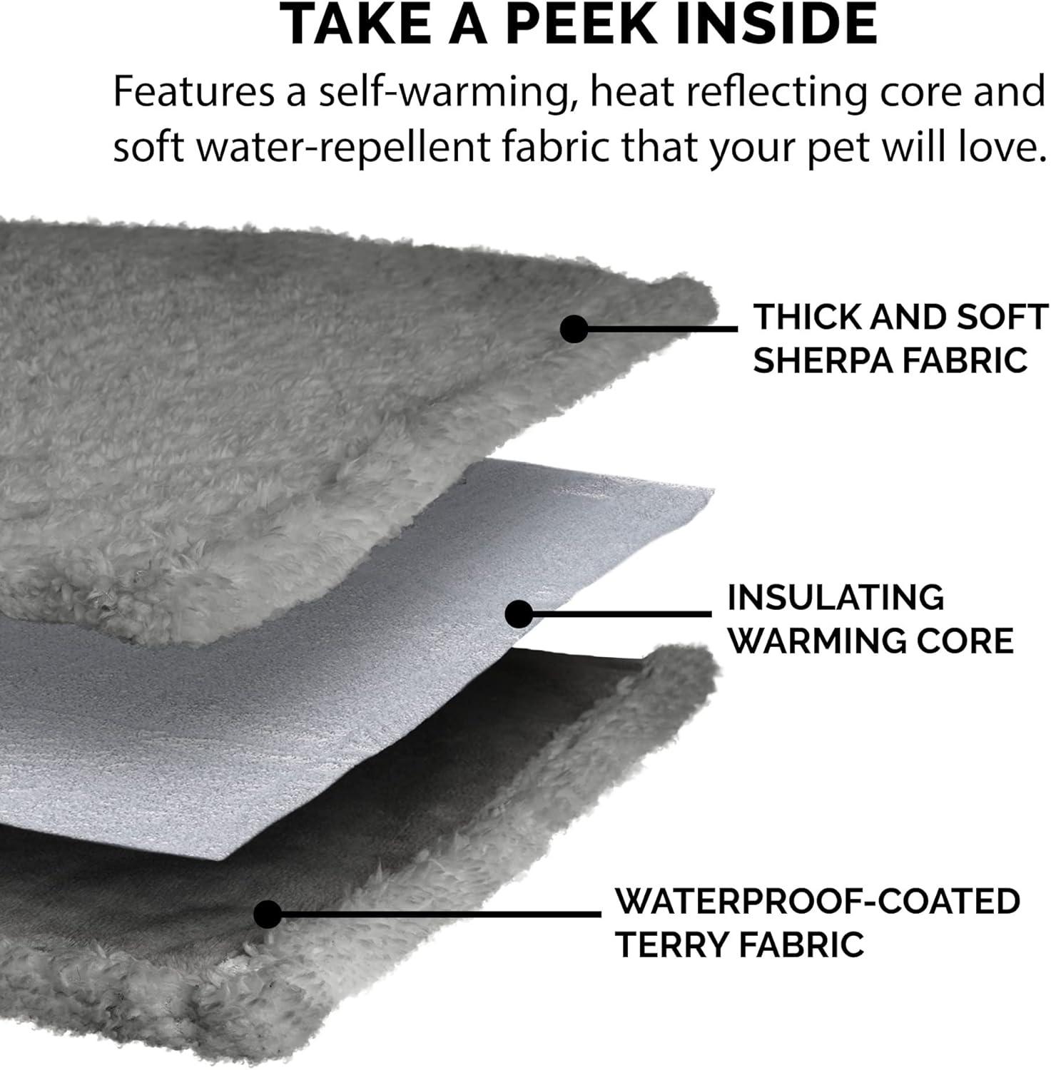 FurHaven Snuggly & Warm Soft-Edge Warming Waterproof Blanket