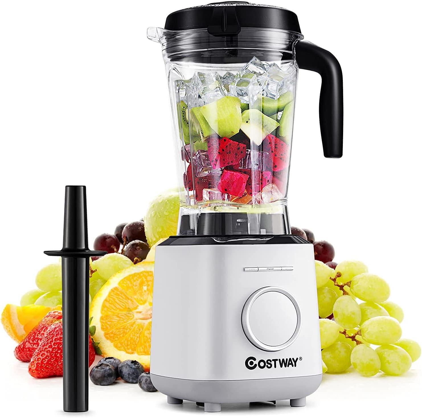 Costway 1500W Countertop Smoothies Blender 10 Speed w/ 6 Pre-Setting Programs