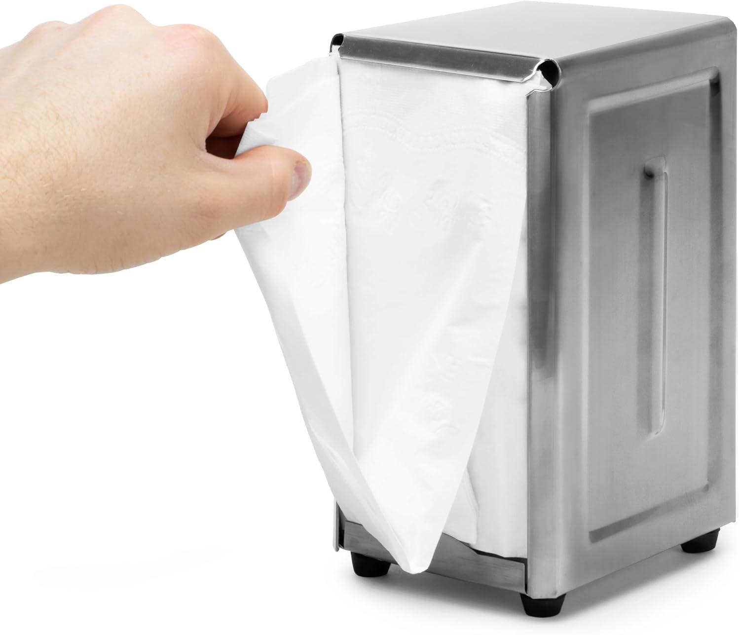 Brybelly Spring-Load Stainless Steel Tall-Fold Napkin Dispenser