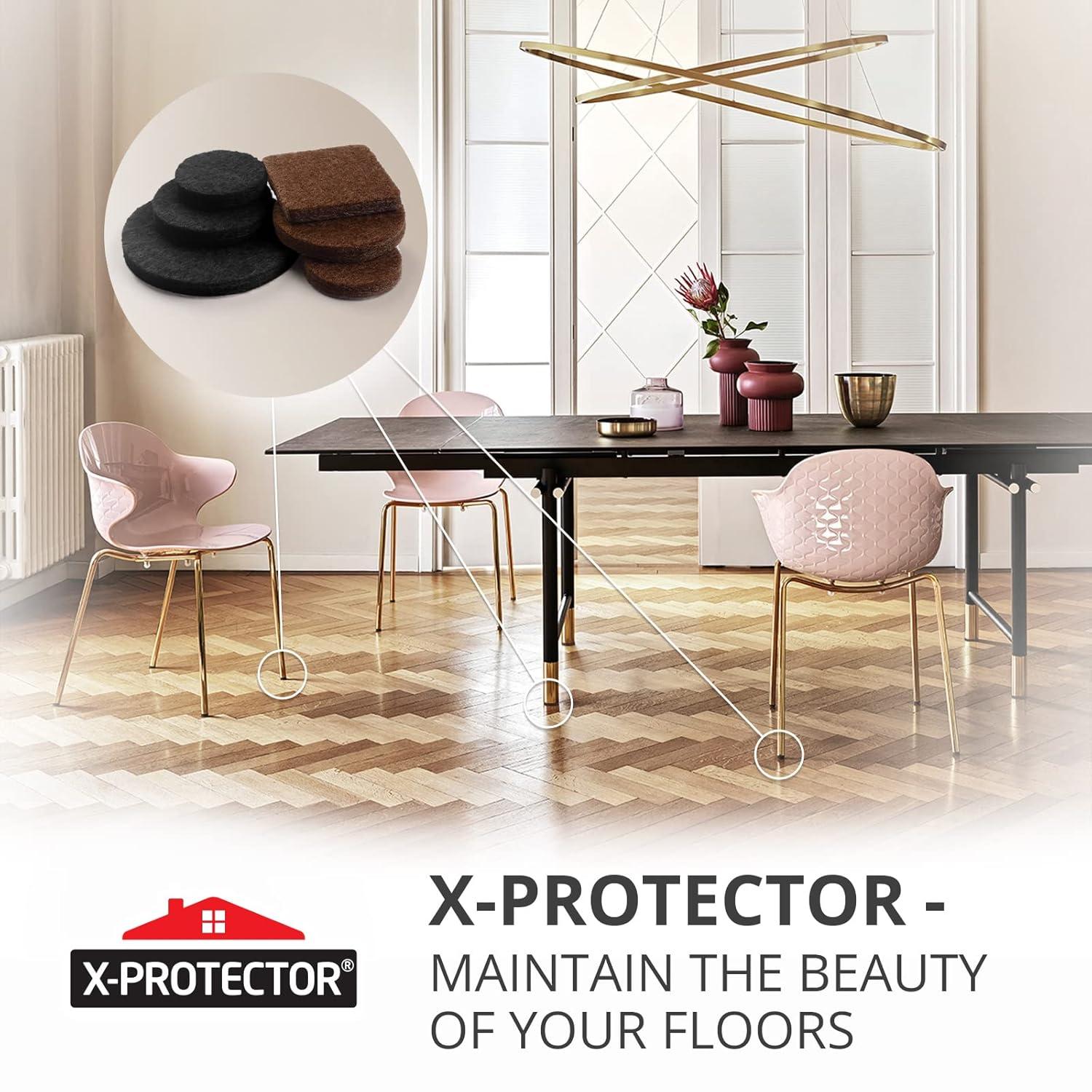 235-Piece Brown and Black Felt Furniture Pads Set