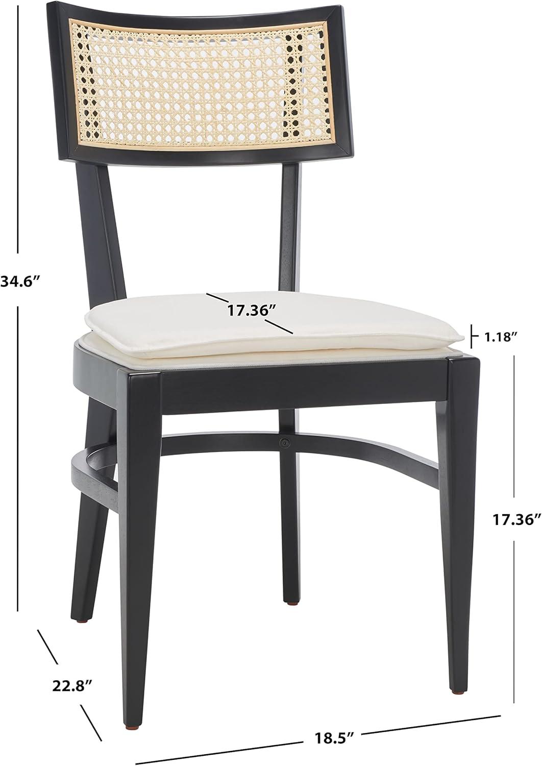 Galway Cane Dining Chair - DCH1007 - Black/Natural - Safavieh