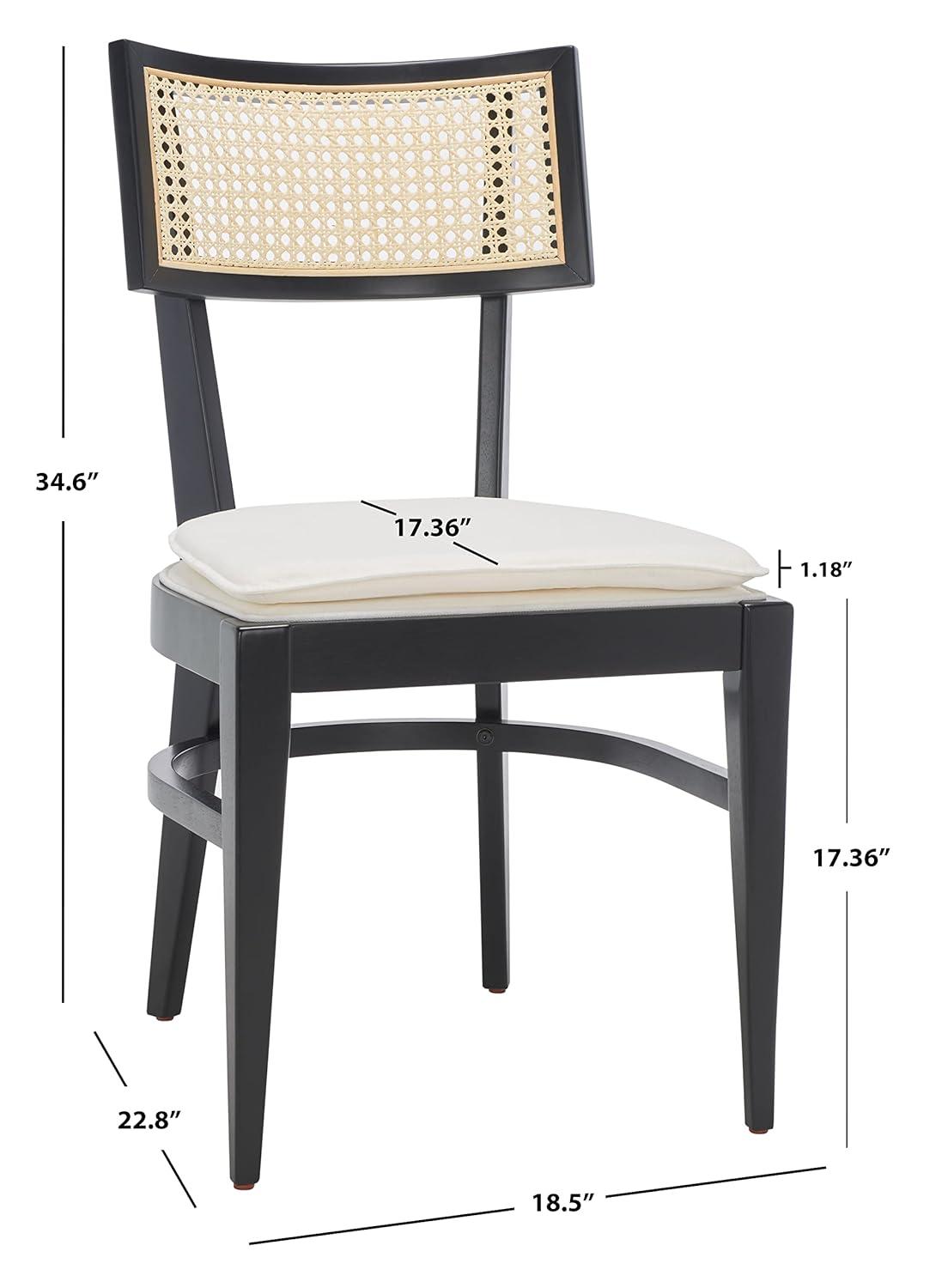 Galway Cane Dining Chair - DCH1007 - Black/Natural - Safavieh