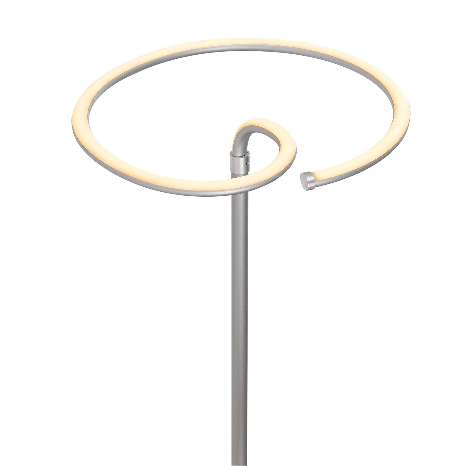 Twizzler Touch Adjustable LED Torchiere Floor Lamp for Kids' Nursery in White
