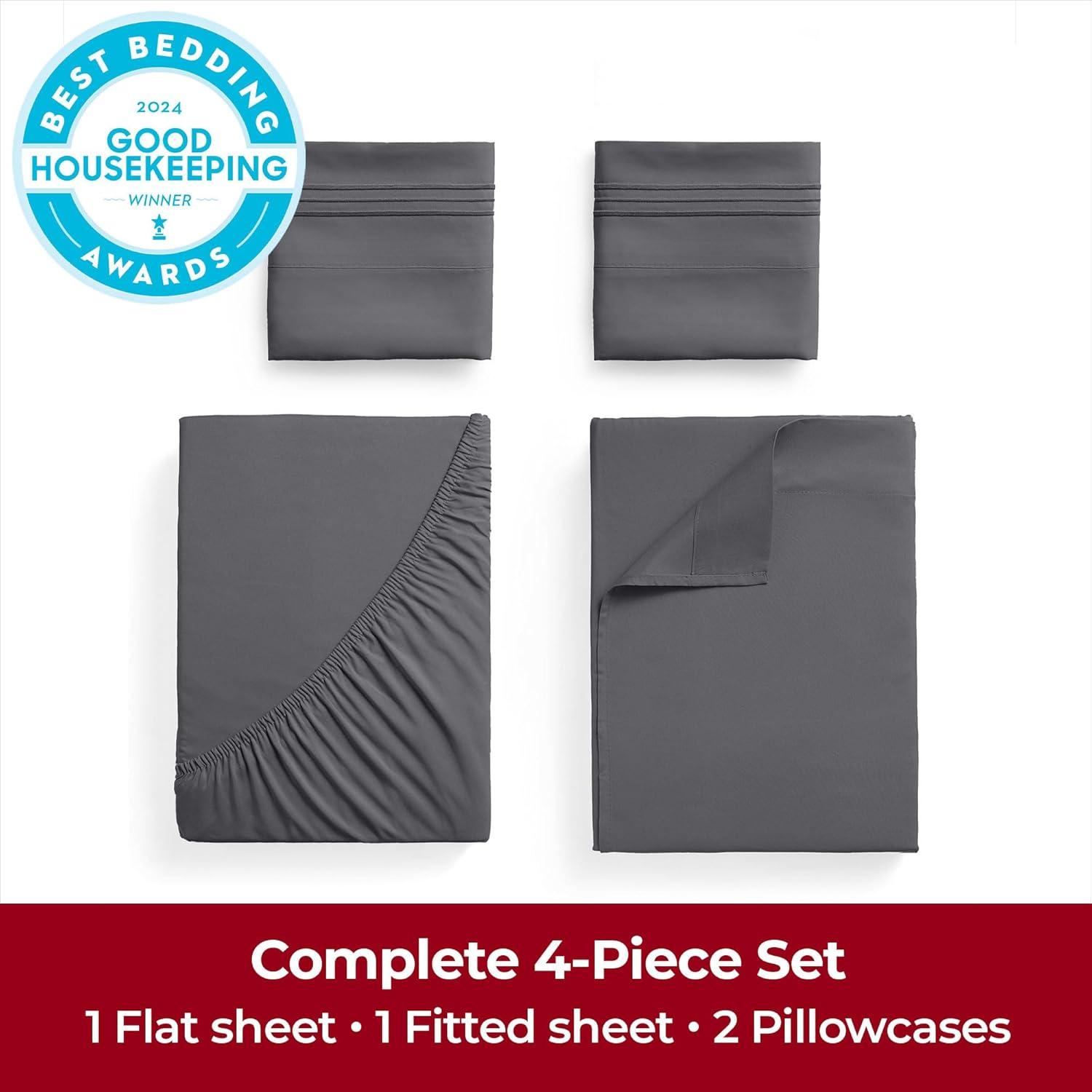 4 Piece Microfiber Sheet Set - Mellanni