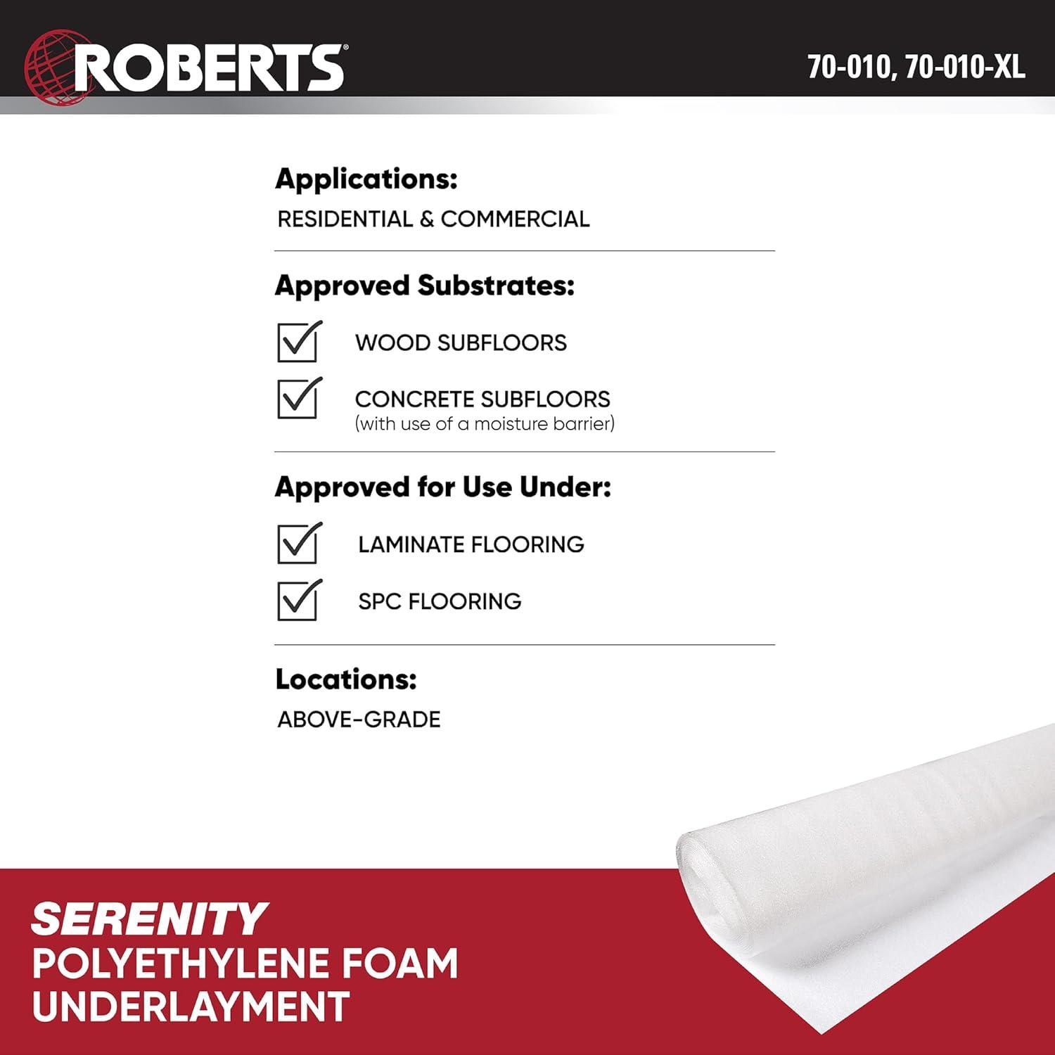 Serenity XL White Polyethylene Foam Underlayment Roll