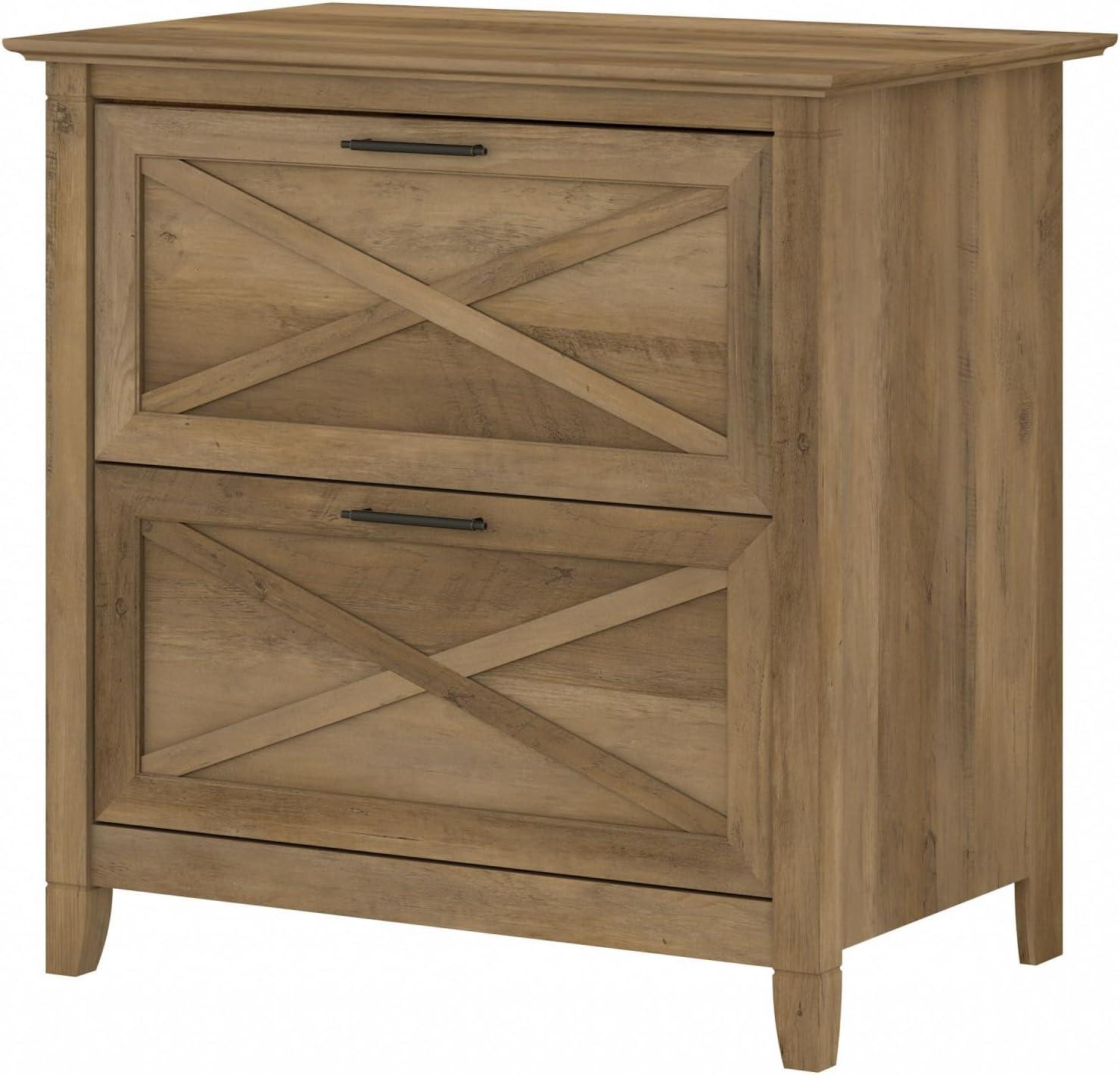 Bush Furniture Key West Lateral File Cabinet, 2 Drawer, Reclaimed Pine